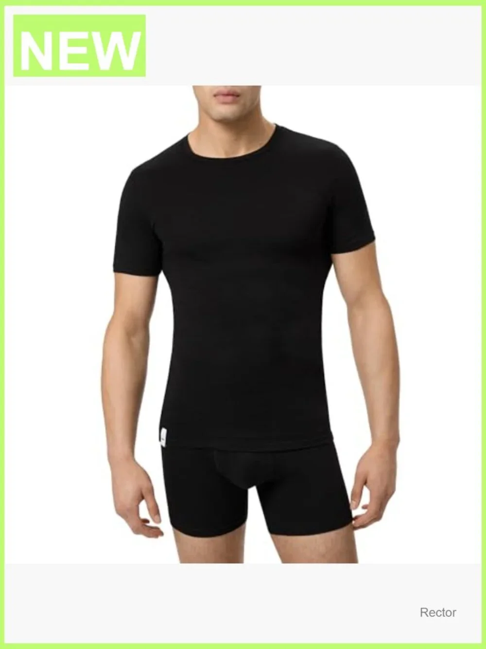 Men's 100% Cotton Slim Fit Crew Neck Undershirt - Short Sleeve